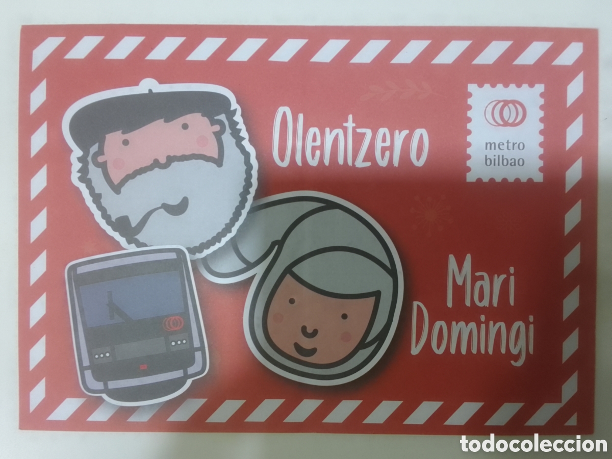 Otros art&iacute;culos de coleccionismo en papel: Carta Olentzero y Mari Domingi metro bilbao.