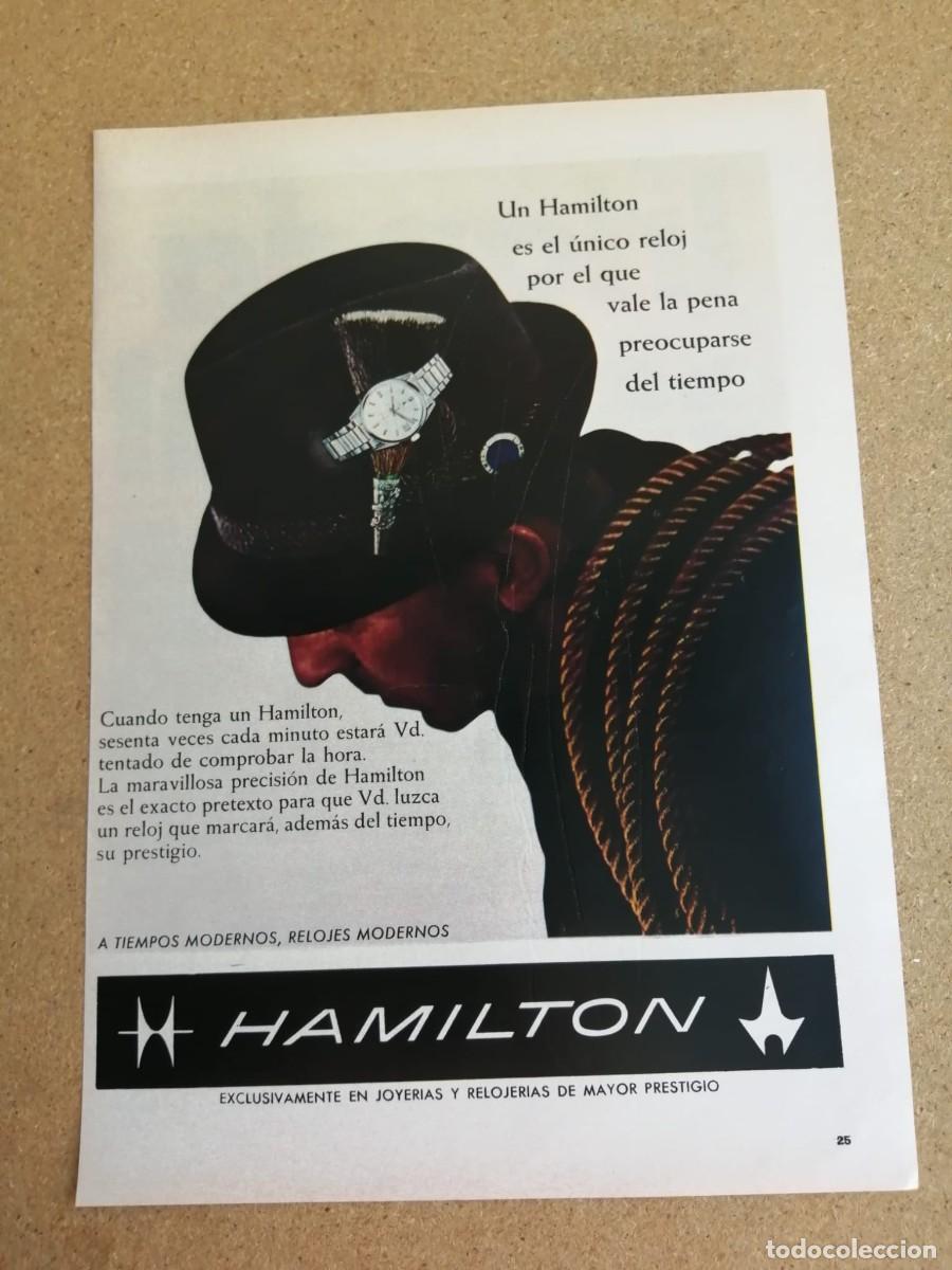 Otros art&iacute;culos de coleccionismo en papel: ANUNCIO. RELOJES HAMILTON