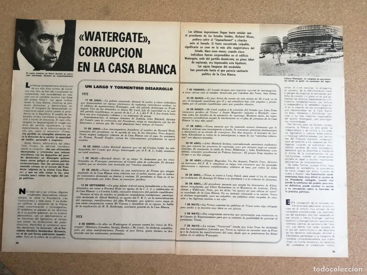 Otros art&iacute;culos de coleccionismo en papel: REPORTAJE. WATERGATE, CORRUPCION EN LA CASA BLANCA