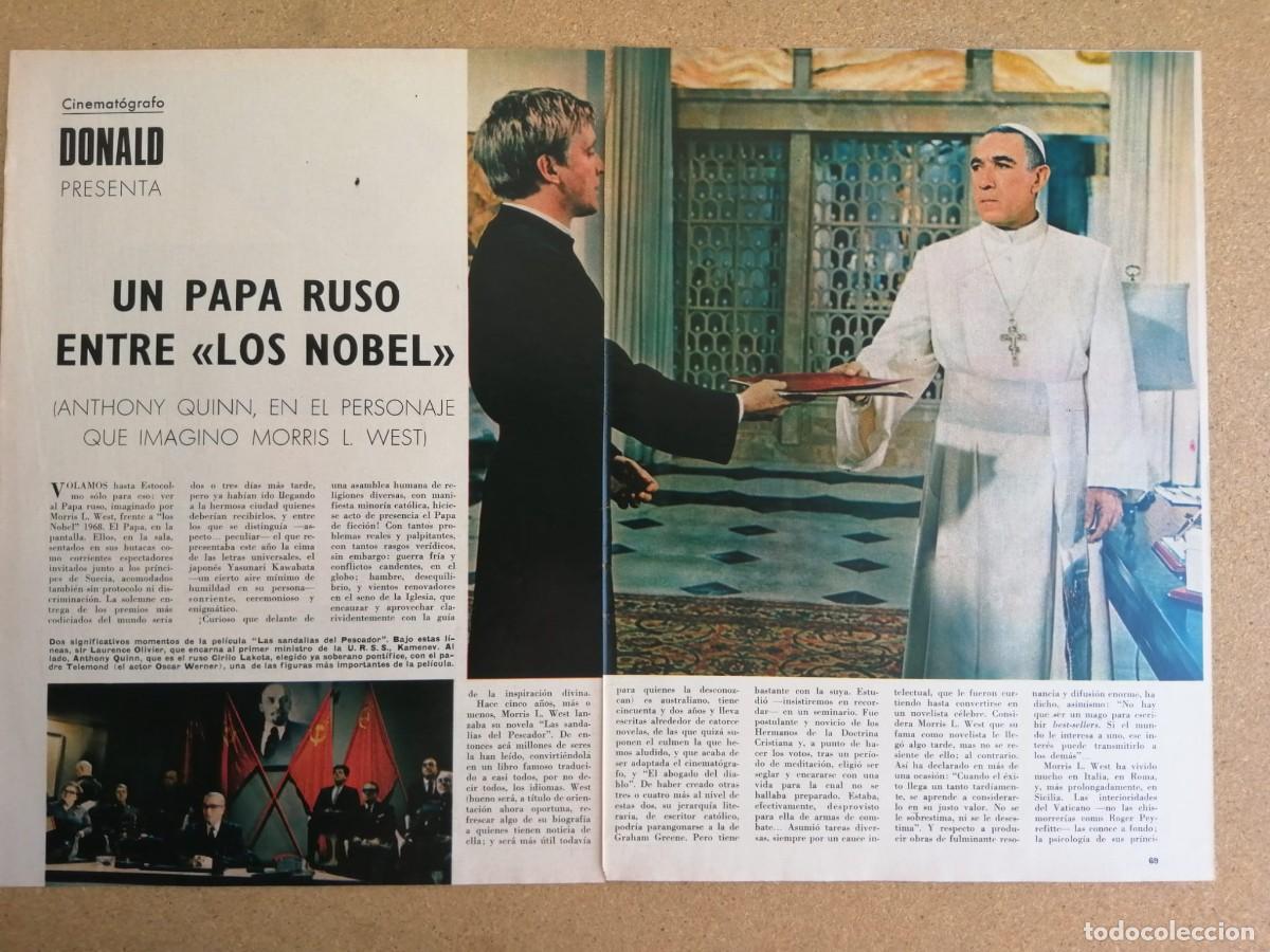 Otros art&iacute;culos de coleccionismo en papel: REPORTAJE. LAS SANDALIAS DEL PESCADOR (ANTHONY QUINN - LAURENCE OLIVIER - OSKAR WERNER)