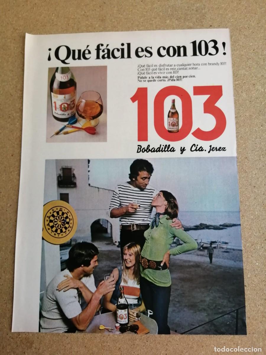 Otros art&iacute;culos de coleccionismo en papel: ANUNCIO. BRANDY 103.