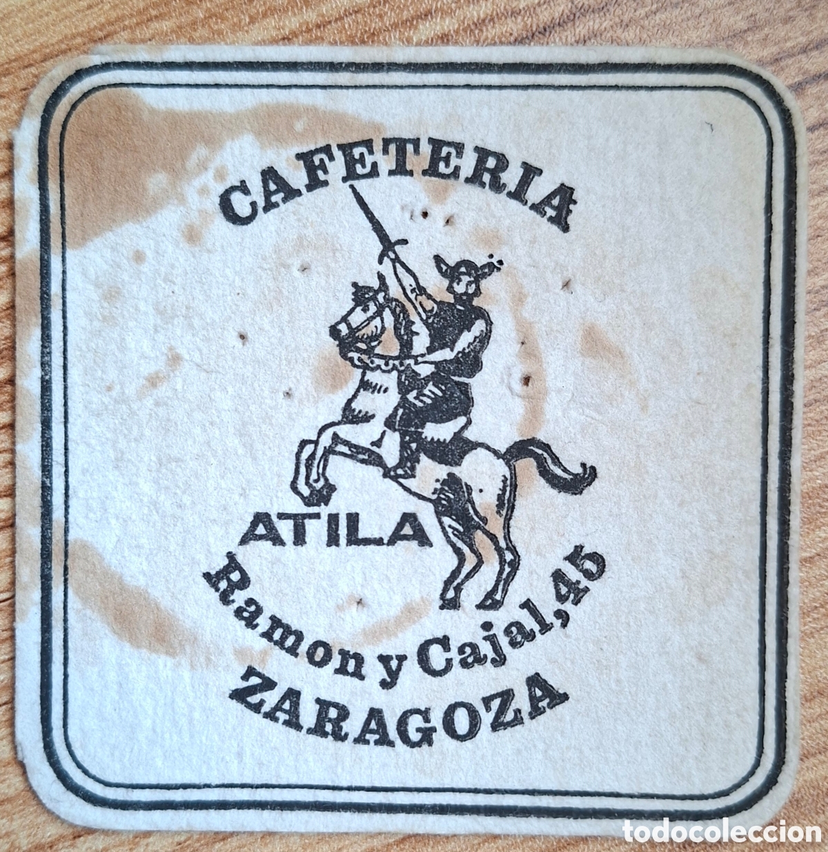 Otros art&iacute;culos de coleccionismo en papel: Posavasos Cafeter&iacute;a Atila - Zaragoza