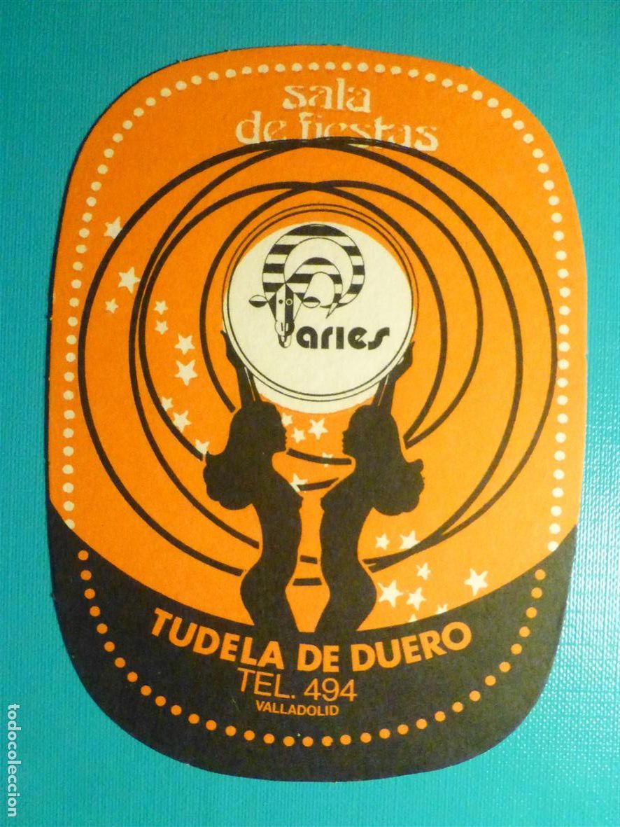 Otros art&iacute;culos de coleccionismo en papel: Posavasos Pub Disco-Bar - Sala de Fiestas - Aries - Tudela de Duero - Valladolid