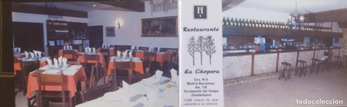 Otros art&iacute;culos de coleccionismo en papel: TARJETA DE VISITA ANTIGUO RESTAURANTE LA CHOPERA - TORREMOCHA DEL CAMPO GUADALAJARA RUTA N-II