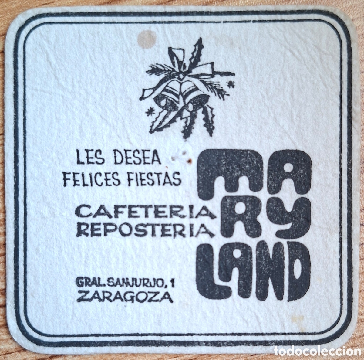 Otros art&iacute;culos de coleccionismo en papel: Posavasos Cafeter&iacute;a Reposter&iacute;a Maryland - Zaragoza