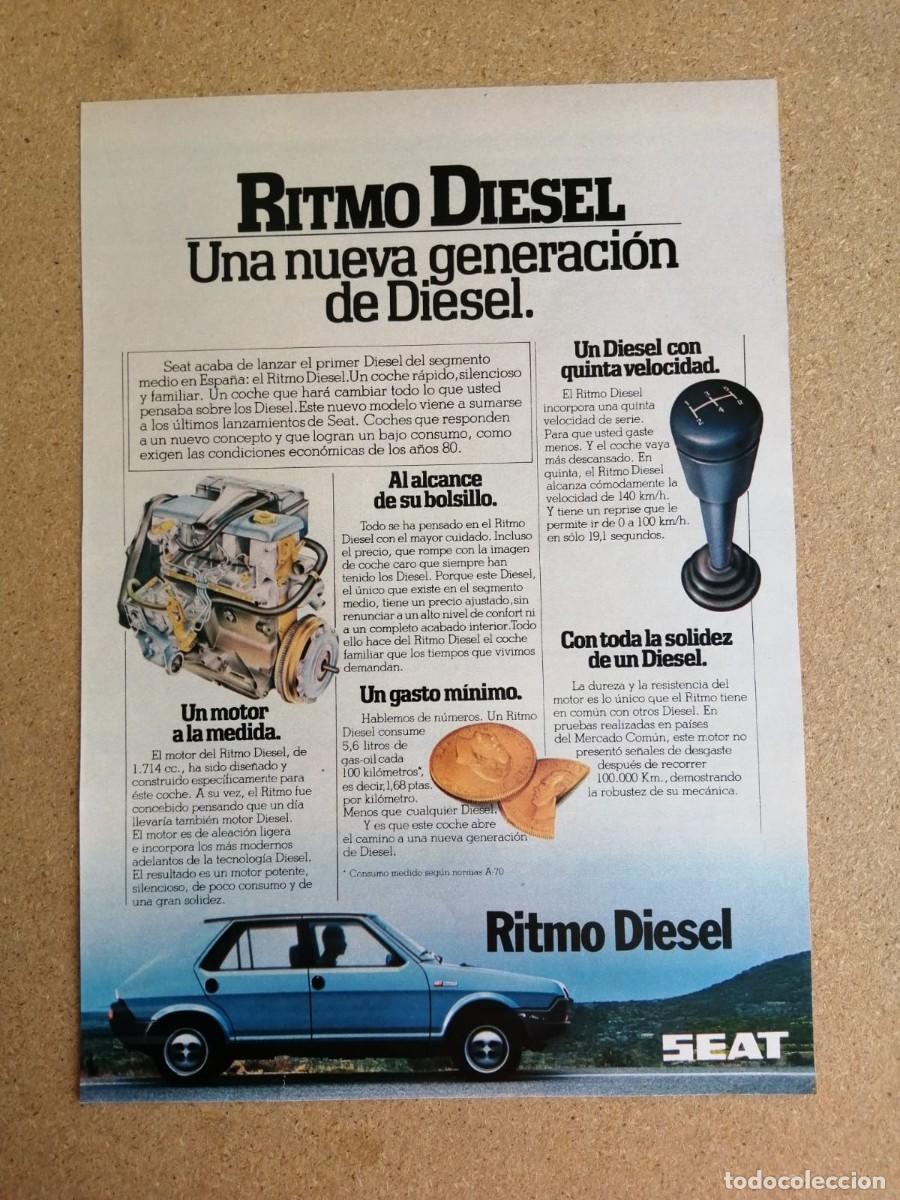 Otros art&iacute;culos de coleccionismo en papel: ANUNCIO. RITMO DIESEL, SEAT