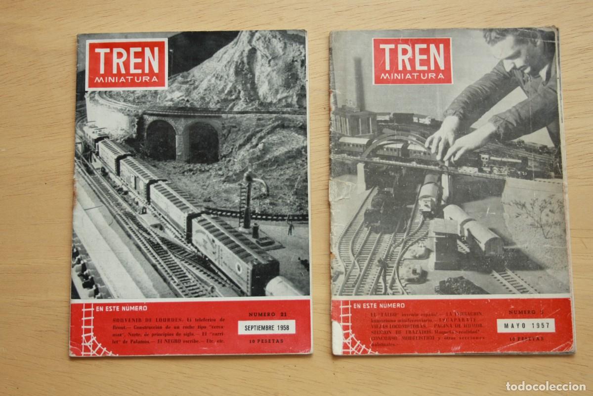Otros art&iacute;culos de coleccionismo en papel: 2 N&Uacute;MEROS DE LA REVISTA &rdquo;TREN MINIATURA&rdquo; A&Ntilde;OS 1957 Y 1958