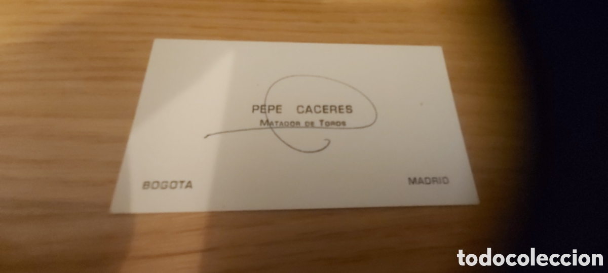Otros art&iacute;culos de coleccionismo en papel: TARJETA DEL TORERO PEPE CACERES