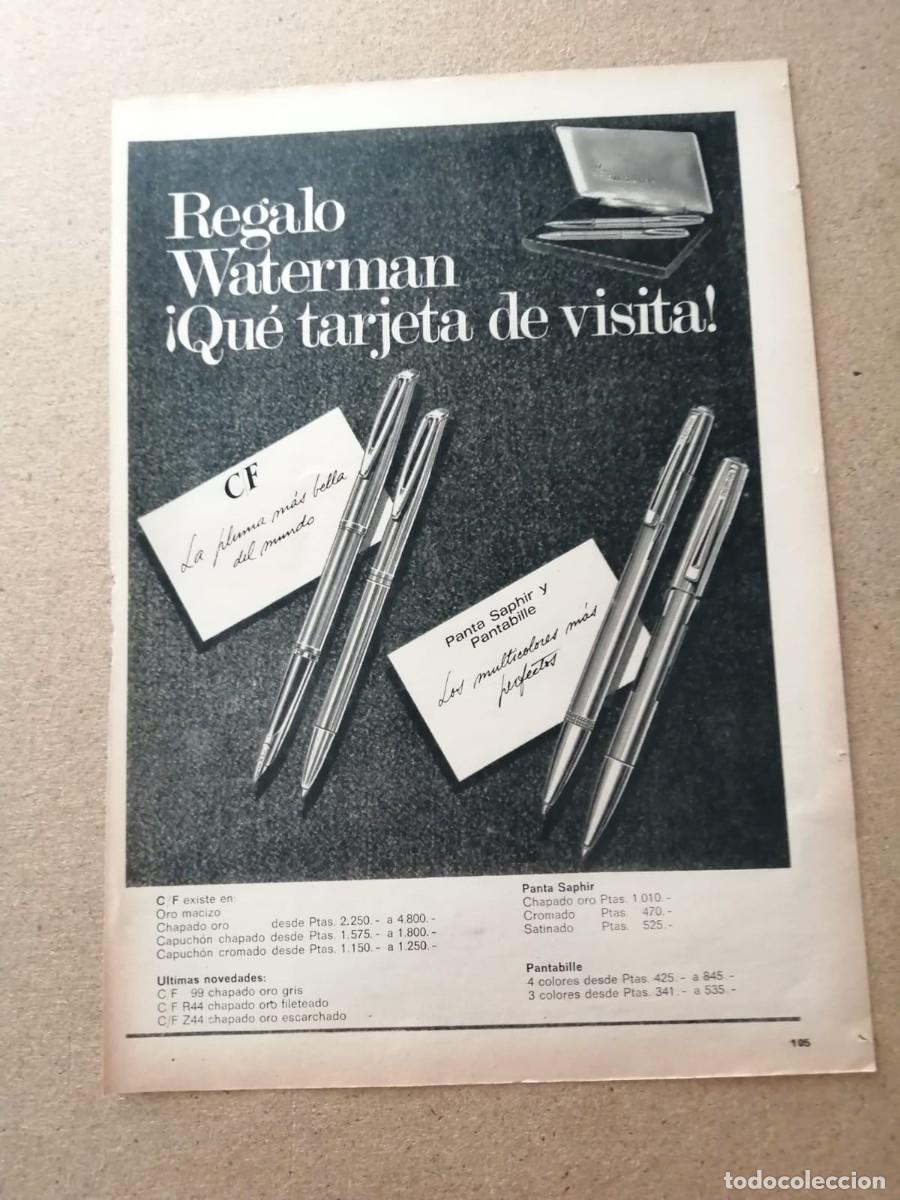Otros art&iacute;culos de coleccionismo en papel: ANUNCIO. PLUMAS Y BOLIGRAFOS WATERMAN