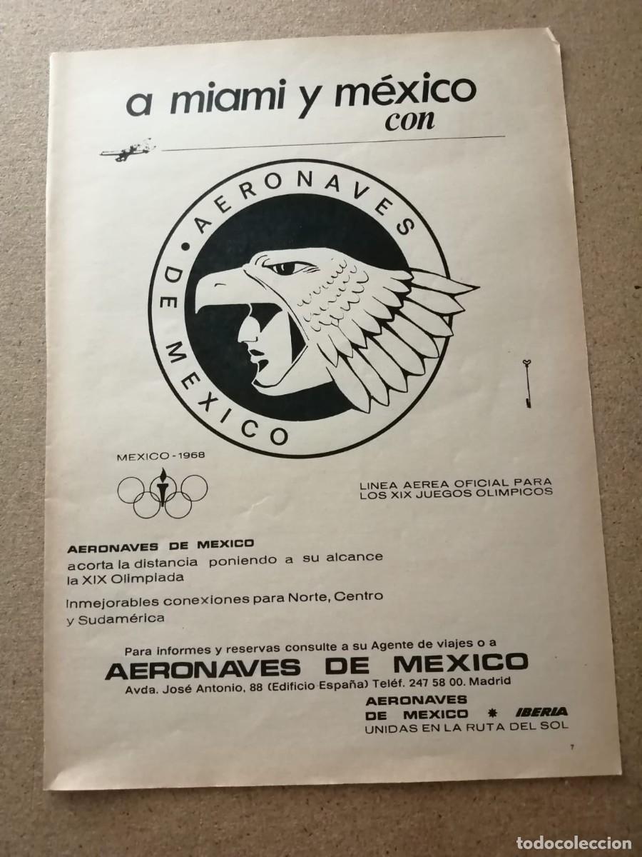 Otros art&iacute;culos de coleccionismo en papel: ANUNCIO. AERONAVES DE MEXICO