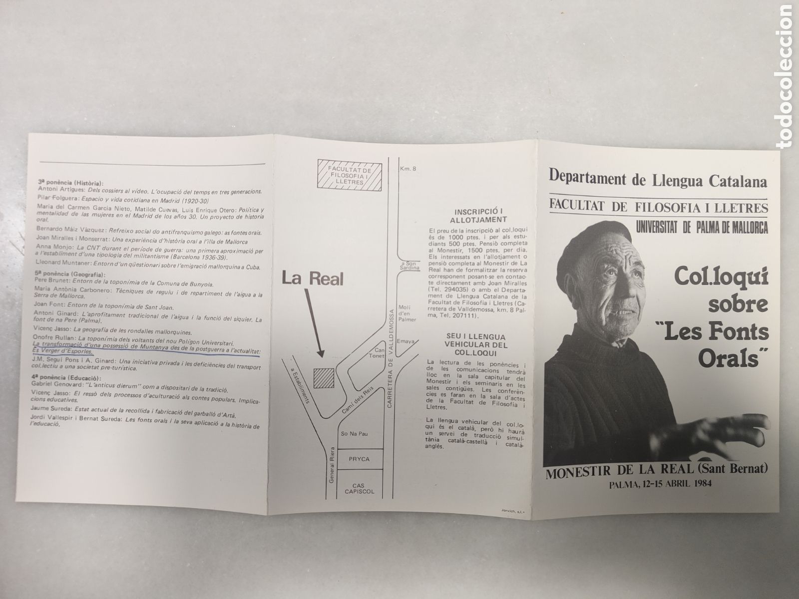 Otros art&iacute;culos de coleccionismo en papel: Col&middot;loqui sobre les fonts orals. 1984. Mallorca