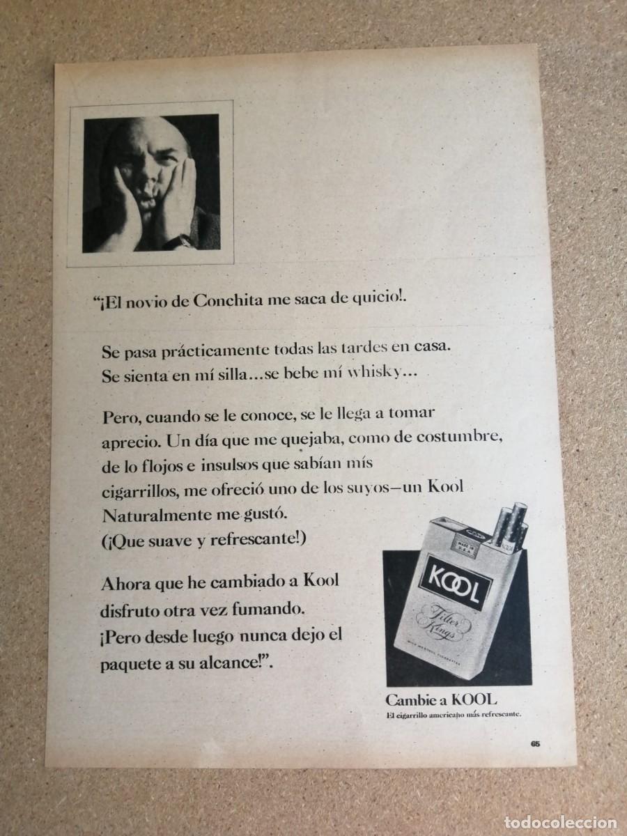 Otros art&iacute;culos de coleccionismo en papel: ANUNCIO. CIGARRILLOS KOOL