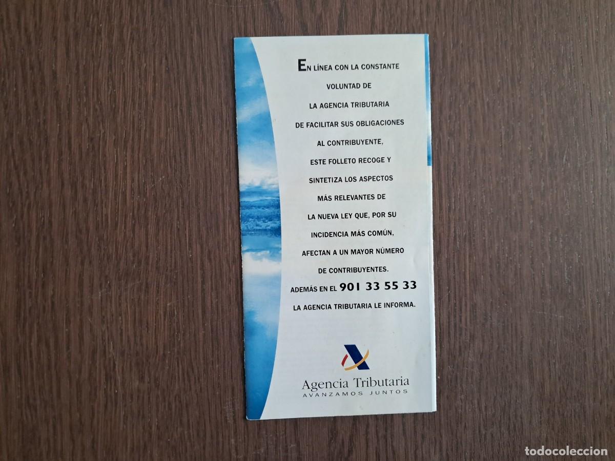 Otros art&iacute;culos de coleccionismo en papel: folleto de publicidad, agencia tributaria, a&ntilde;o 1999