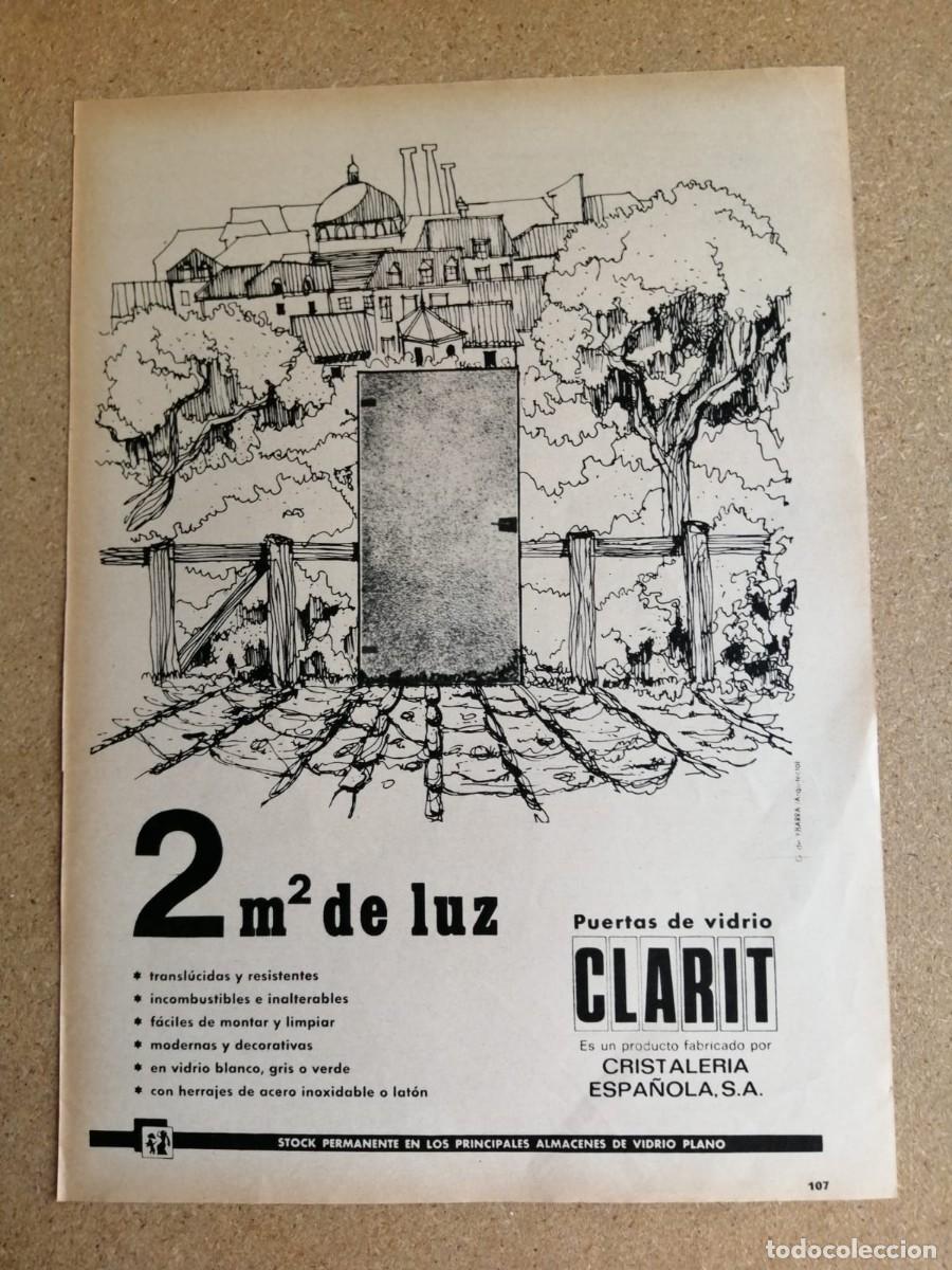 Otros art&iacute;culos de coleccionismo en papel: ANUNCIO. PUERTAS DE VIDRIO CLARIT