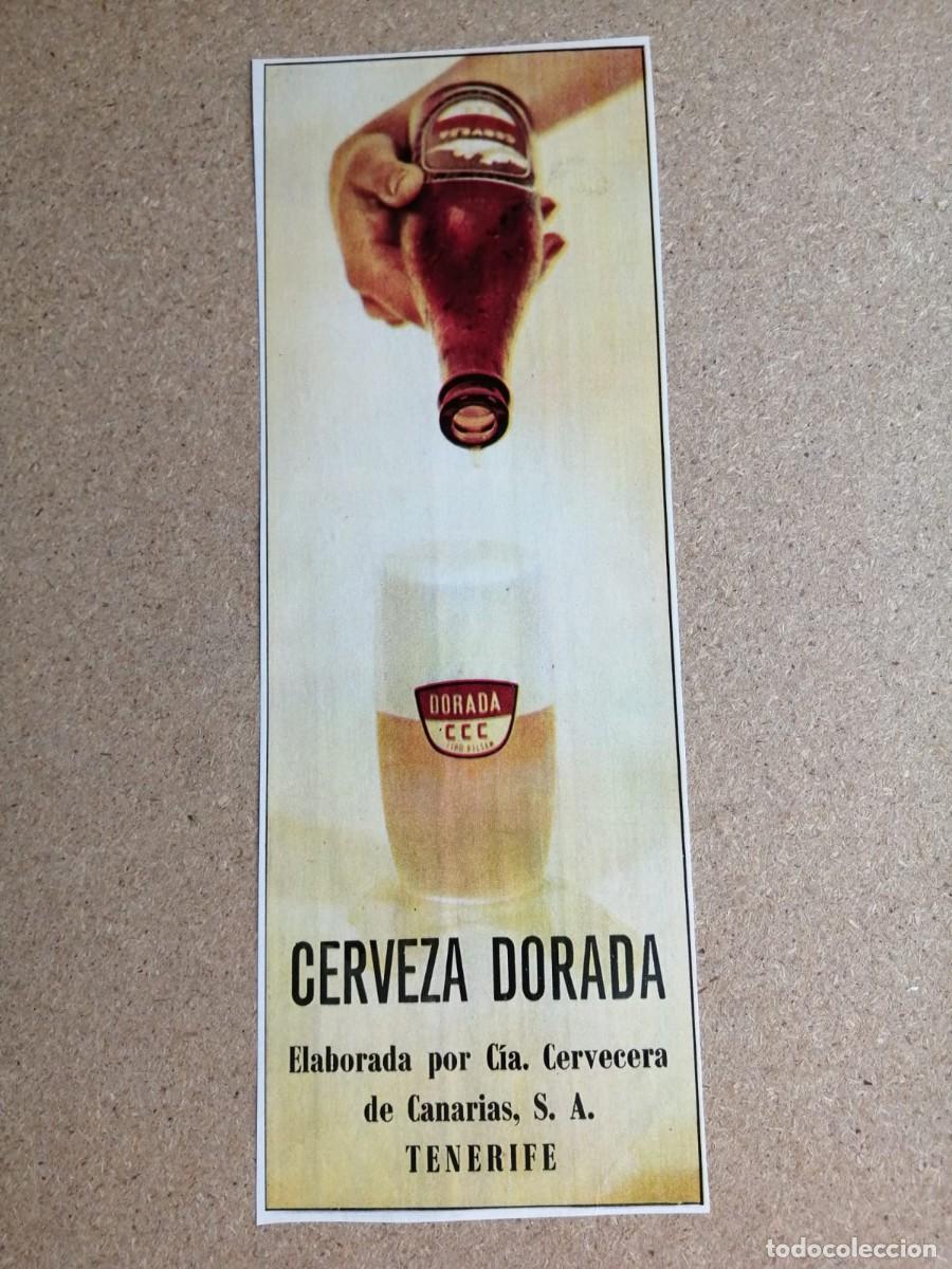 Otros art&iacute;culos de coleccionismo en papel: ANUNCIO. CERVEZA DORADA, TENERIFE
