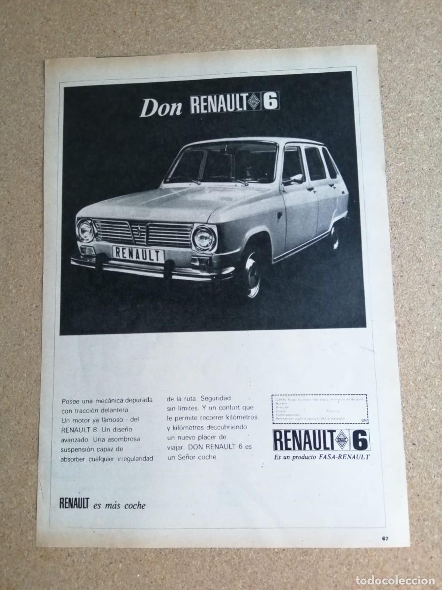 Otros art&iacute;culos de coleccionismo en papel: ANUNCIO. RENAULT 6..