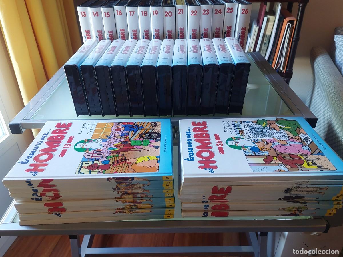 Otros art&iacute;culos de coleccionismo en papel: Colecci&oacute;n &Eacute;ase una vez el hombre: 26 v&iacute;deos VHS y 26 libros.