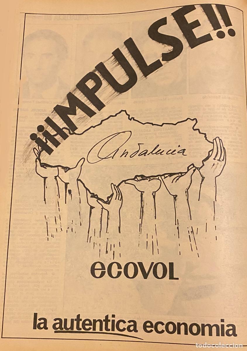 Otros art&iacute;culos de coleccionismo en papel: P&aacute;gina publicitaria de revista del a&ntilde;o 1980. Supermercados Ecovol. Enmarcable. Buen estado.
