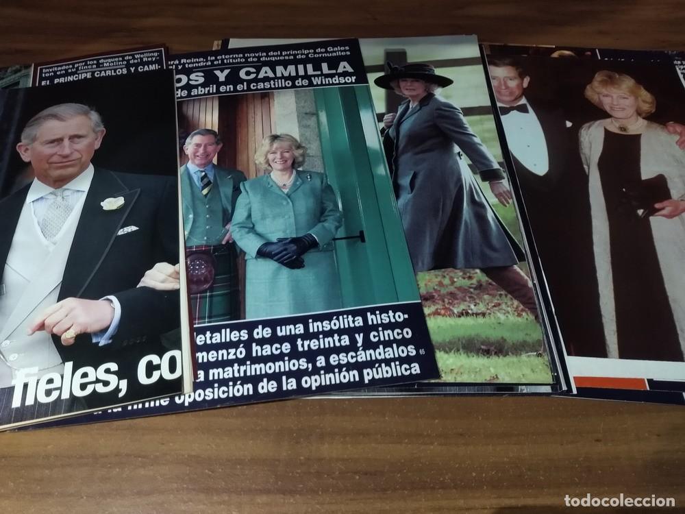 Otros art&iacute;culos de coleccionismo en papel: Rey Carlos & Camilla Parker Bowles * Lote 100 Paginas Revistas Clippings