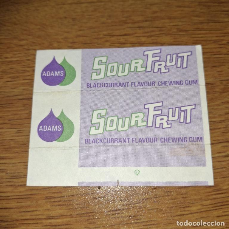 Otros art&iacute;culos de coleccionismo en papel: Envoltura de chicle Adams Sour Fruit 1970-80s