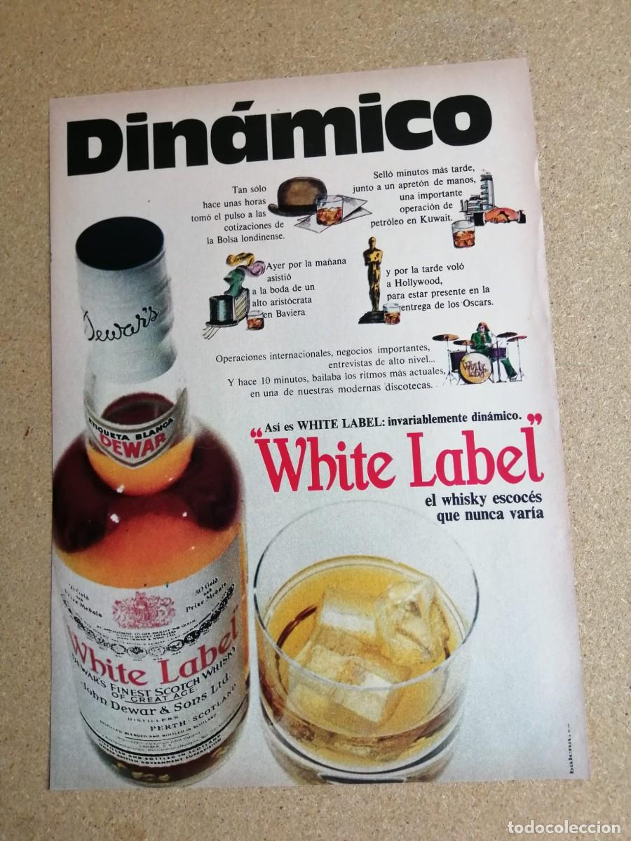 Otros art&iacute;culos de coleccionismo en papel: ANUNCIO. WHISKY WHITE LABEL