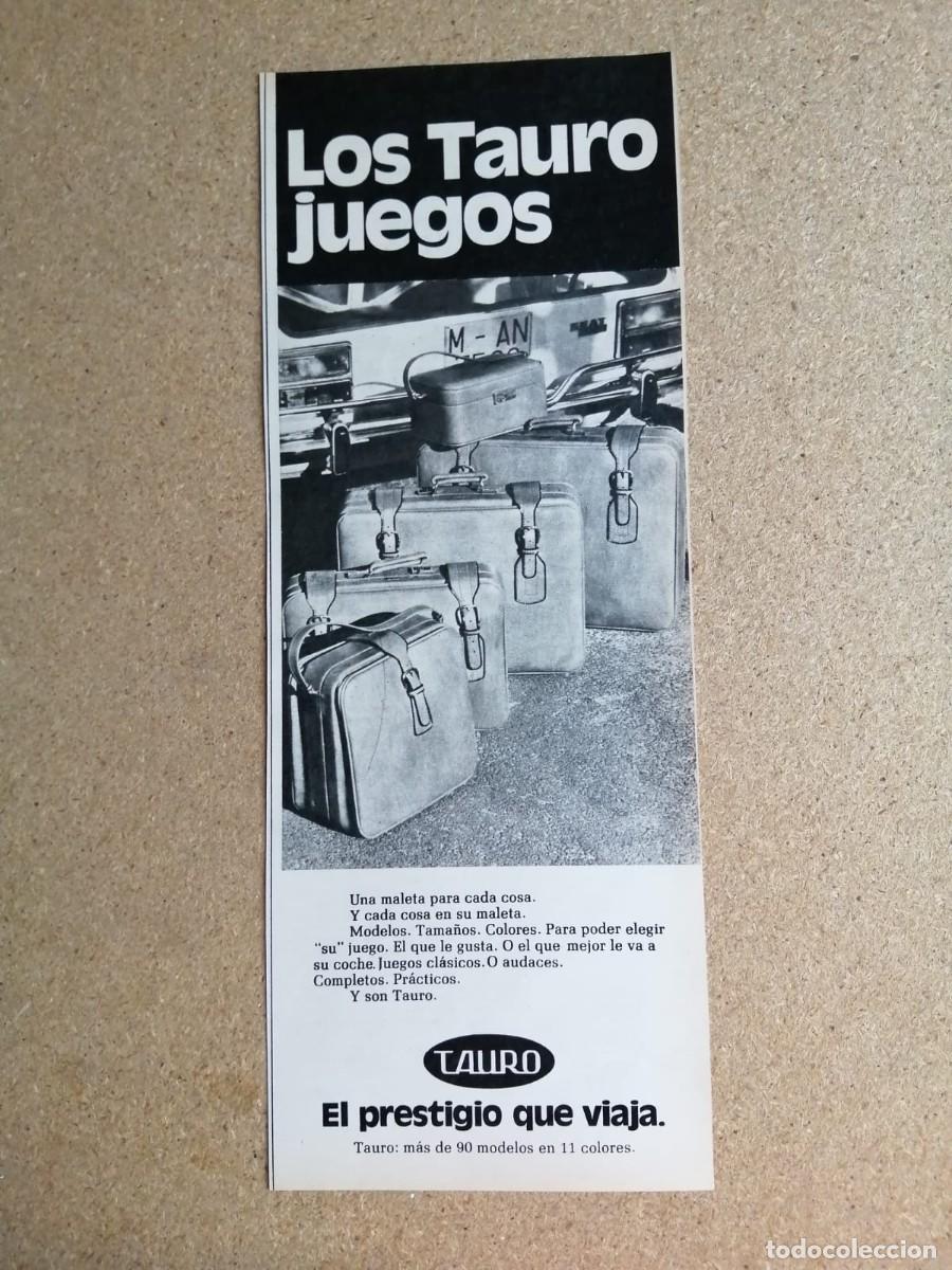 Otros art&iacute;culos de coleccionismo en papel: ANUNCIO. MALETAS TAURO