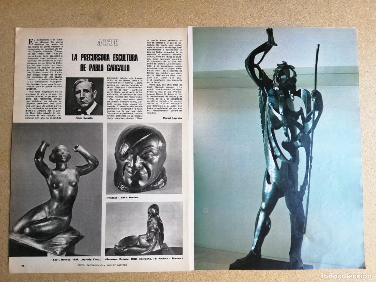 Otros art&iacute;culos de coleccionismo en papel: REPORTAJE ARTE. LA PRECURSORA ESCULTURA DE PABLO GARGALLO