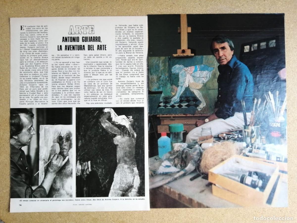 Otros art&iacute;culos de coleccionismo en papel: REPORTAJE ARTE. ANTONIO GUIJARRO, LA AVENTURA DEL ARTE