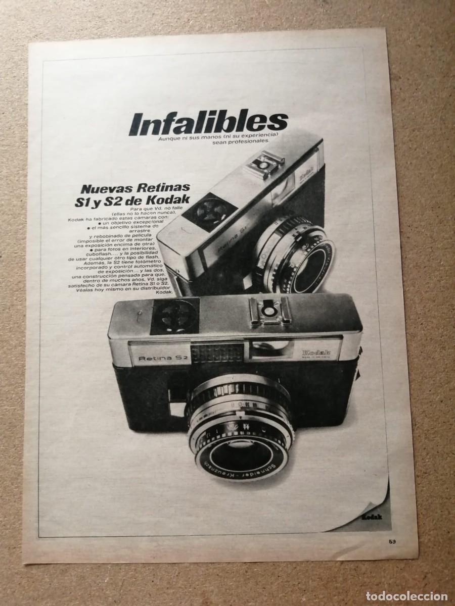 Otros art&iacute;culos de coleccionismo en papel: ANUNCIO. CAMARAS FOTOGRAFICAS RETINAS S1 - S2, DE KODAK