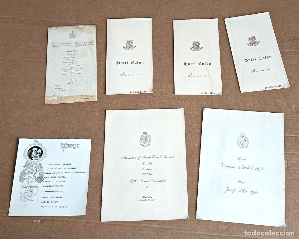 Otros art&iacute;culos de coleccionismo en papel: 7 men&uacute;s &ndash; cartas 2 del hotel Ritz de Barcelona 1966 &ndash; 1970 3 del hotel Col&oacute;n 1966 1 del hotel Ritz d