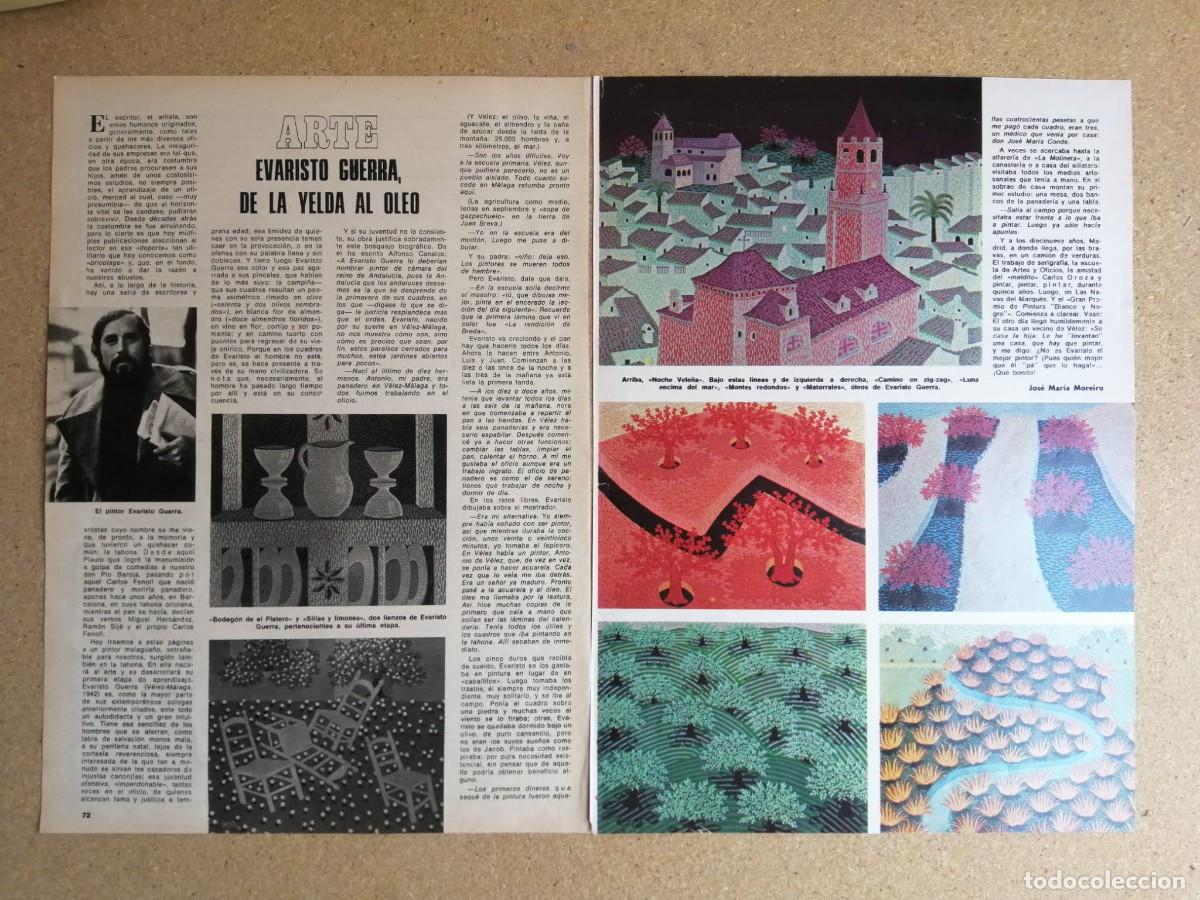 Otros art&iacute;culos de coleccionismo en papel: REPORTAJE ARTE. EVARISTO GUERRA, DE LA YELDA AL OLEO