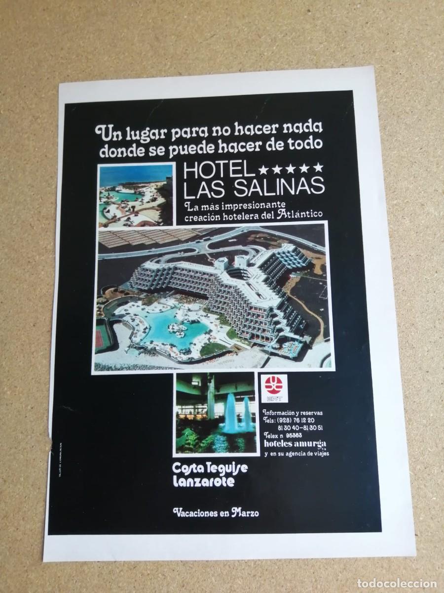 Otros art&iacute;culos de coleccionismo en papel: ANUNCIO. HOTEL LAS SALINAS, COSTA TEGUISE, LANZAROTE