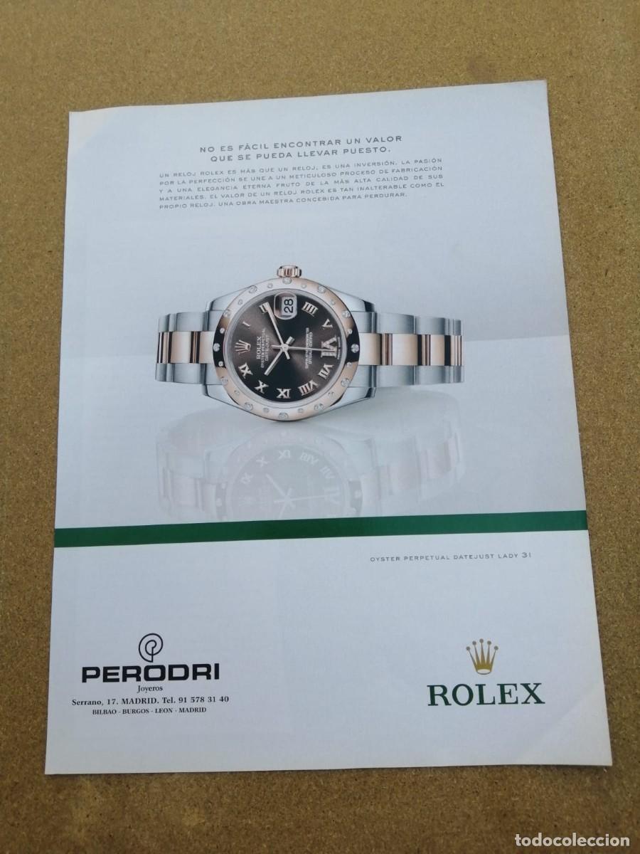 Otros art&iacute;culos de coleccionismo en papel: ANUNCIO. ROLEX......