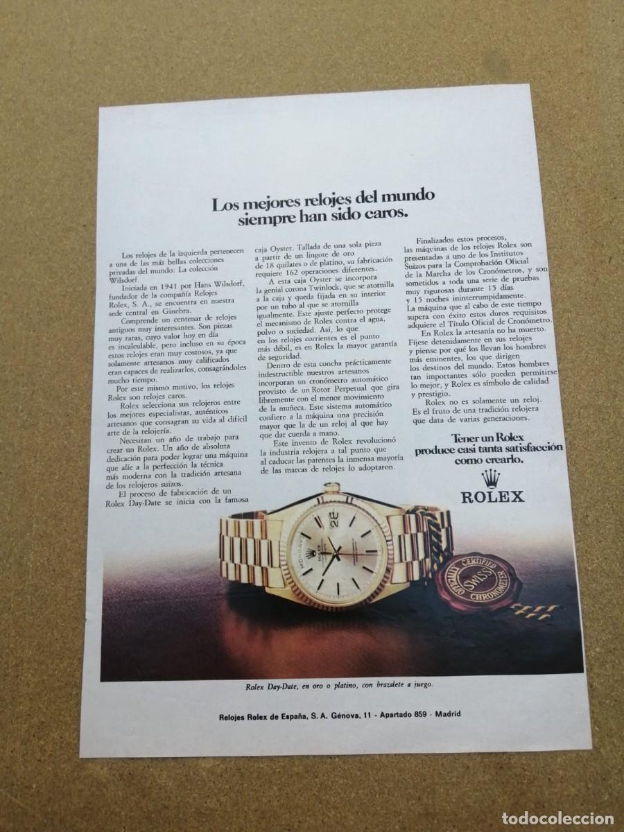 Otros art&iacute;culos de coleccionismo en papel: ANUNCIO. ROLEX......