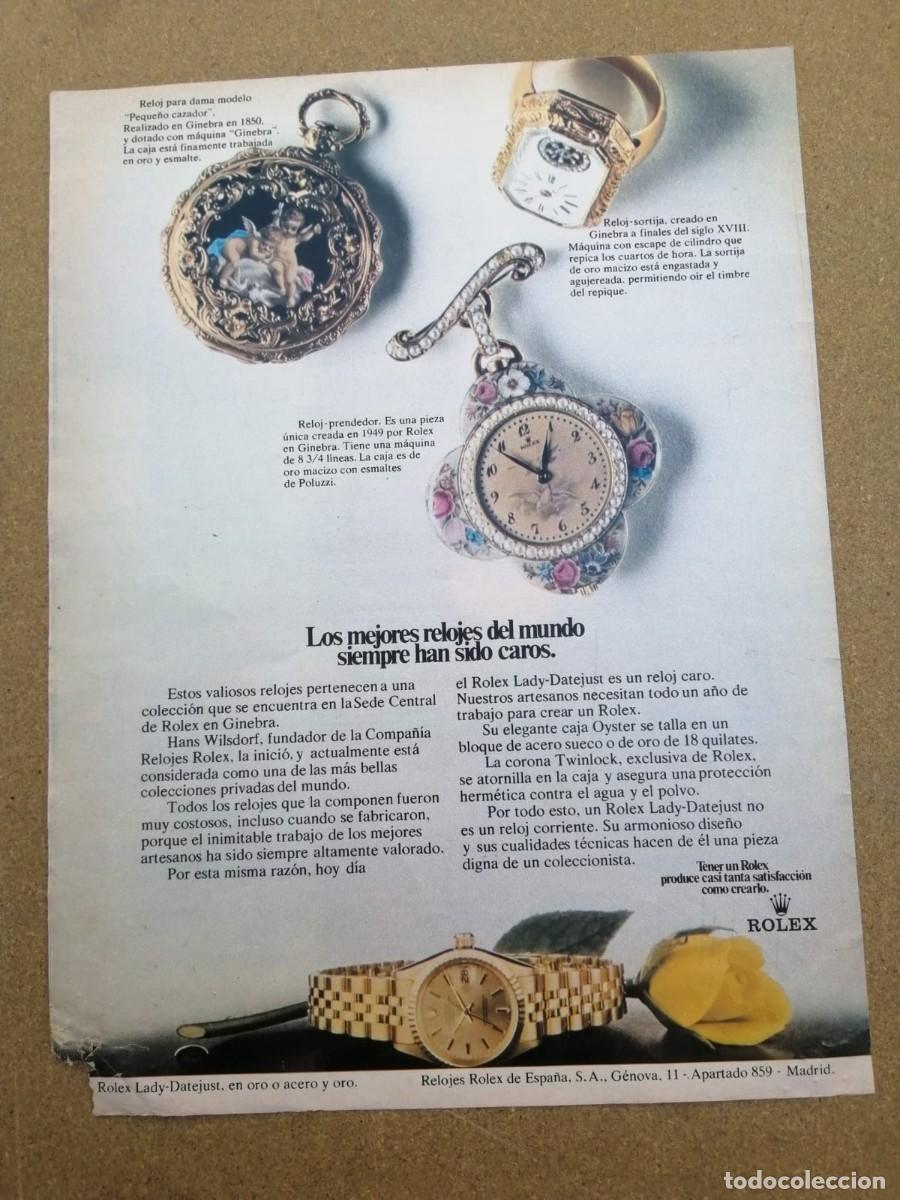 Otros art&iacute;culos de coleccionismo en papel: ANUNCIO. ROLEX......