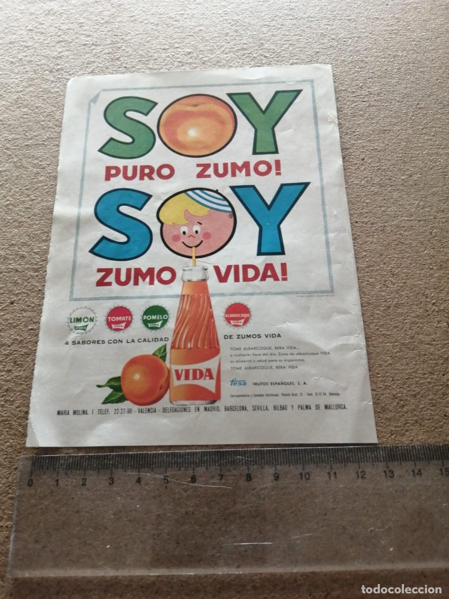 Otros art&iacute;culos de coleccionismo en papel: ANUNCIO. ZUMOS VIDA.