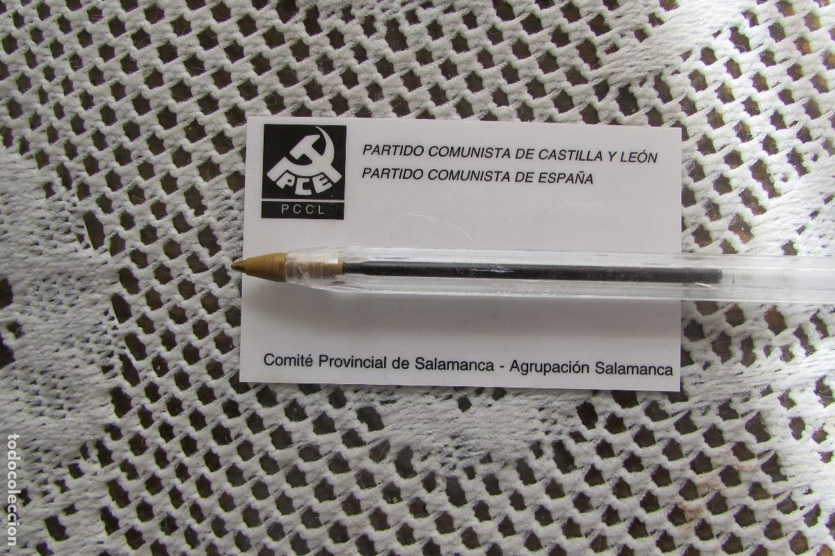 Otros art&iacute;culos de coleccionismo en papel: PCE TARJETA PARTIDO COMUNISTA DE CASTILLA Y LEON COMITE PROVINCIAL DE SALAMANCA-AGRUPACION SALAMANCA