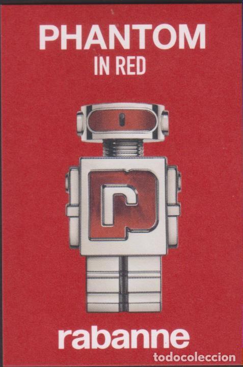 Otros art&iacute;culos de coleccionismo en papel: tarjeta probador perfume RABANNE PHANTOM IN RED parfum fragrance fragancia SOY.YO