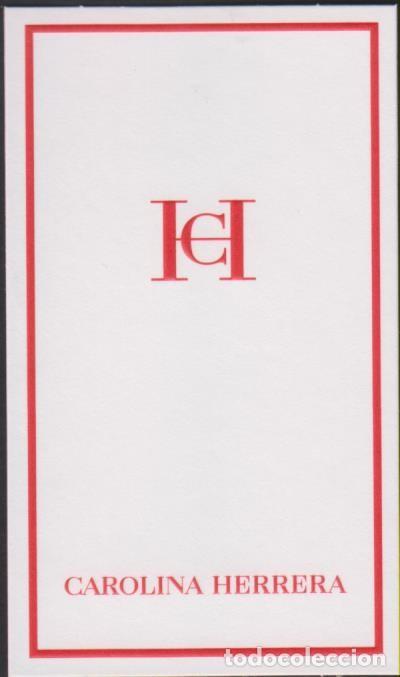 Otros art&iacute;culos de coleccionismo en papel: tarjeta probador perfume CAROLINA HERRERA parfum fragrance fragancia SOY.YO