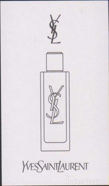 Otros art&iacute;culos de coleccionismo en papel: tarjeta probador perfume YVES SAINT LAURENT MYSLF parfum fragrance fragancia SOY.YO