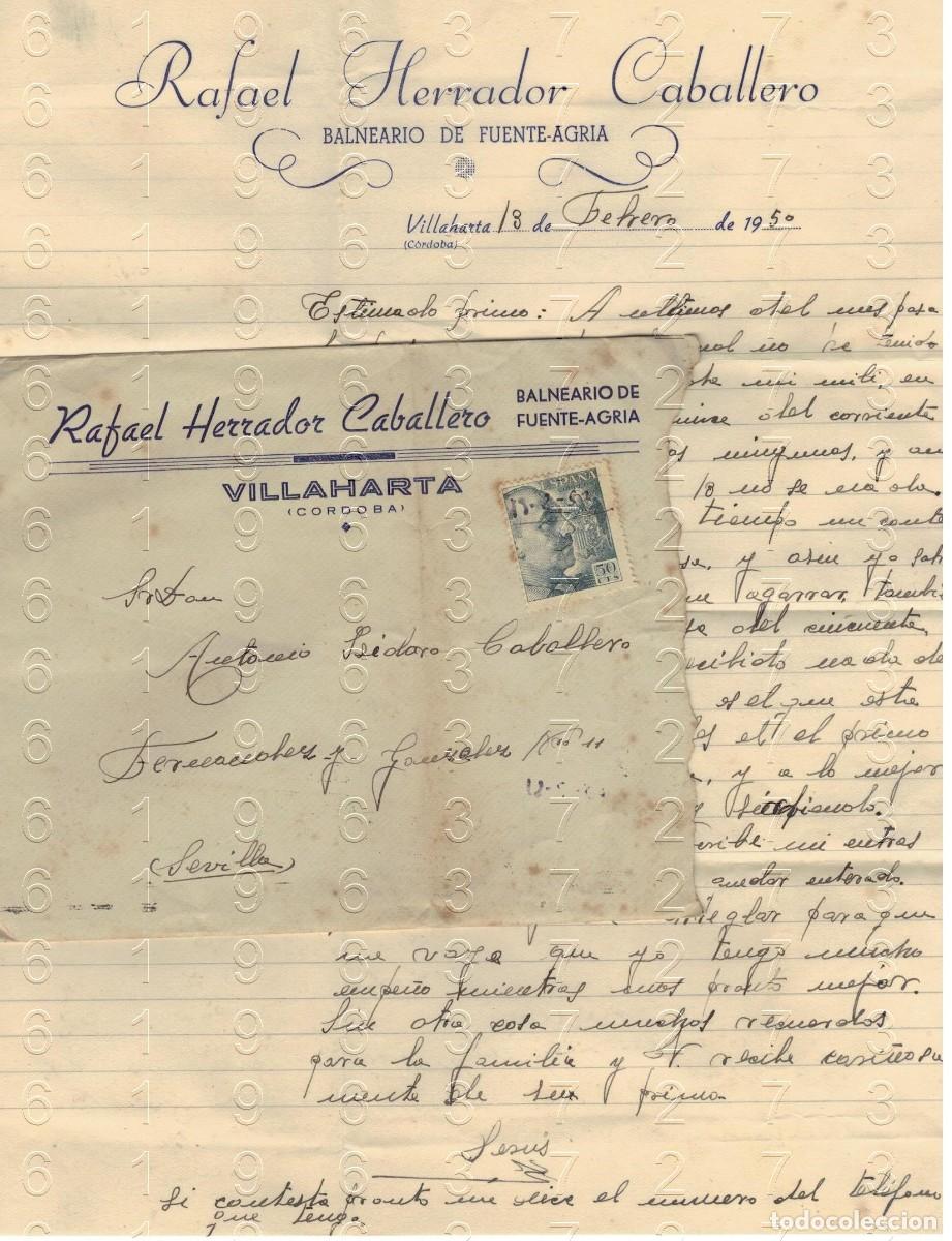 Otros art&iacute;culos de coleccionismo en papel: VILLAHORTA BALNEARIO DE FUENTE AGRIA CARTA 1950 CR3