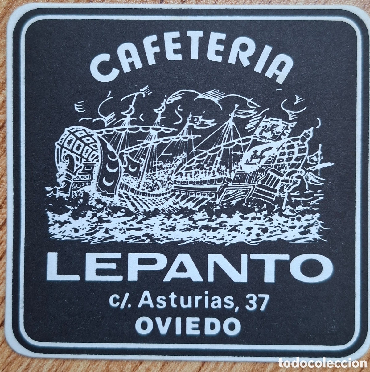Otros art&iacute;culos de coleccionismo en papel: Posavasos Cafeter&iacute;a Lepanto - Oviedo (Asturias)