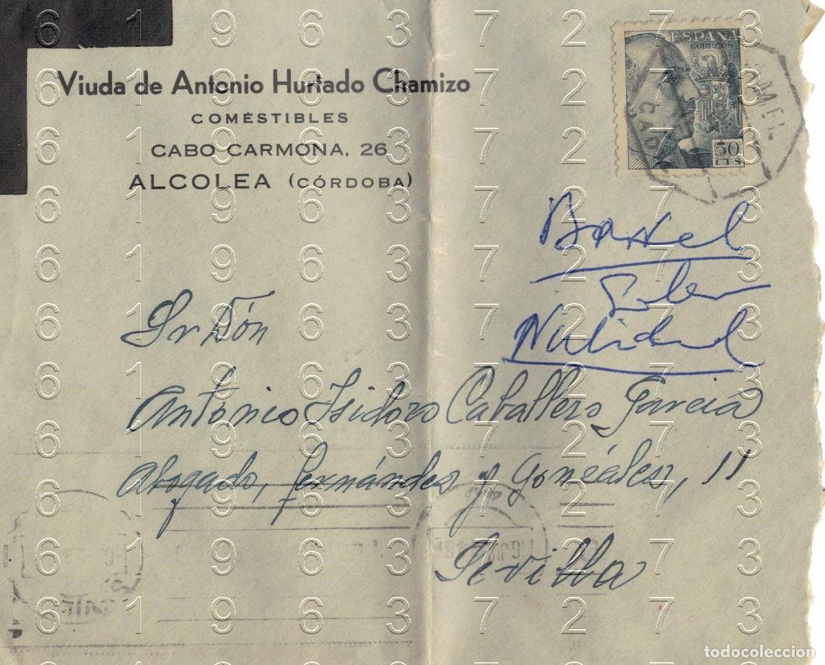 Otros art&iacute;culos de coleccionismo en papel: ALCOLEA CORDOBA ANTONIO HURTADO CHAMIZO COMESTBLES SOBRE B45