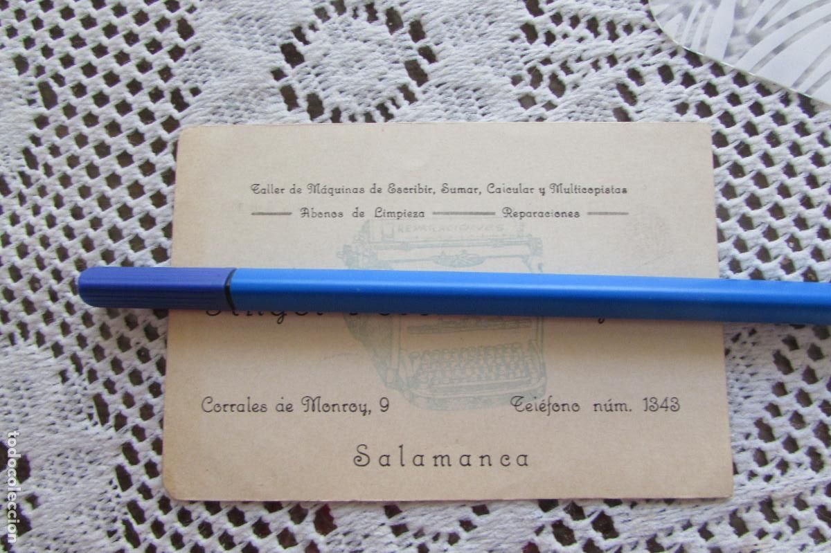 Otros art&iacute;culos de coleccionismo en papel: TALLER DE MAQUINAS DE ESCRIBIR SALAMANCA