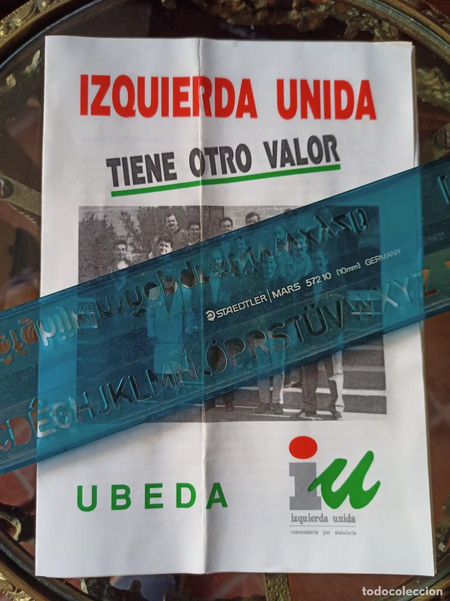 Otros art&iacute;culos de coleccionismo en papel: Propaganda pol&iacute;tica de Izquierda Unida, &Uacute;beda, 1991