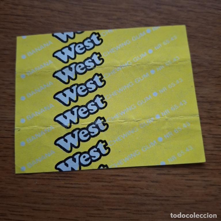 Otros art&iacute;culos de coleccionismo en papel: Envoltura de chicle West banana 1990s