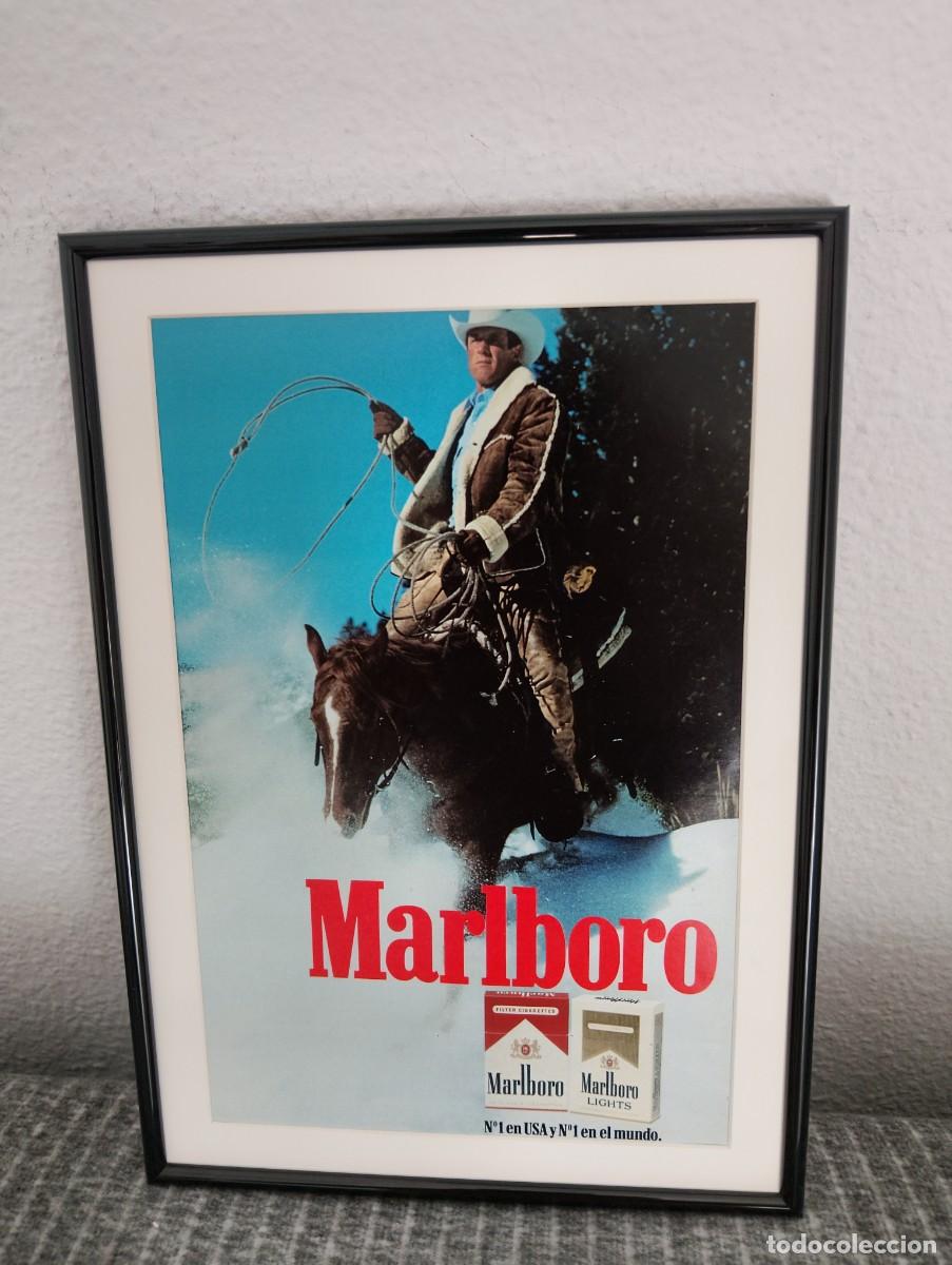 Otros art&iacute;culos de coleccionismo en papel: Marlboro anuncio original vintage de publicidad de los a&ntilde;os 90 enmarcardo