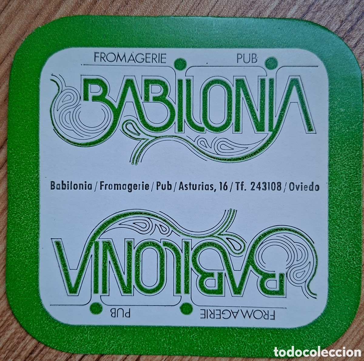 Otros art&iacute;culos de coleccionismo en papel: Posavasos Fromagerie Pub - Oviedo (Asturias)