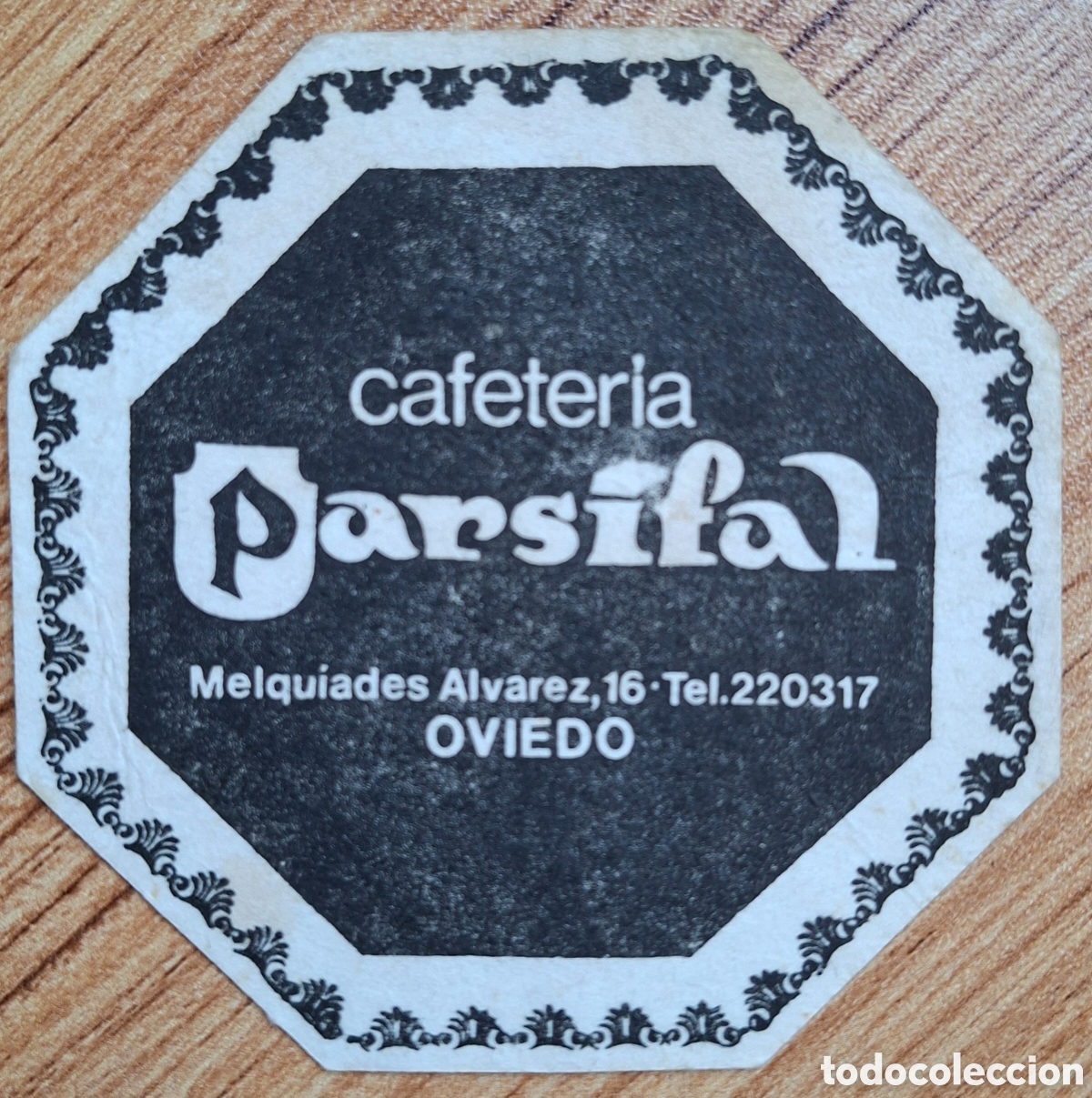 Otros art&iacute;culos de coleccionismo en papel: Posavasos Cafeter&iacute;a Parsifal - Oviedo (Asturias)