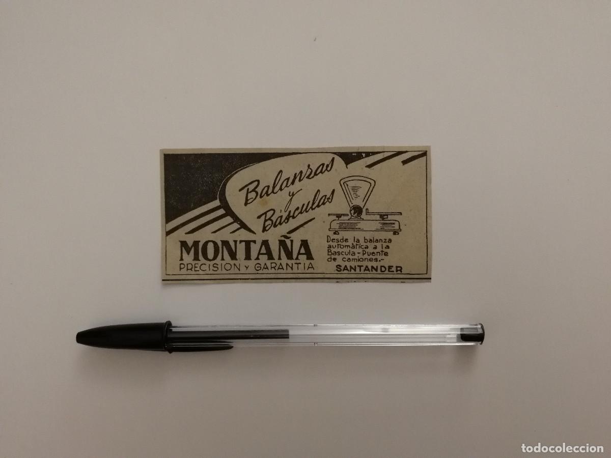 Otros art&iacute;culos de coleccionismo en papel: TARJETA ACARTONADA - BALANZA BASCULA - MONTA&Ntilde;A - SANTANDER - PUBLICIDAD ANTIGUA